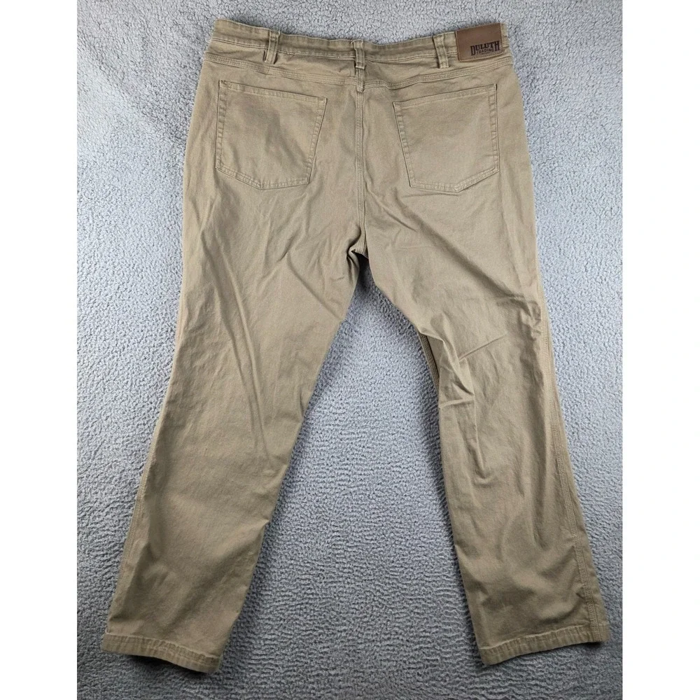 Duluth Trading Pants Mens 42x34 (41x33)‎ Brown Tan Flex Fire Hose Work Wear